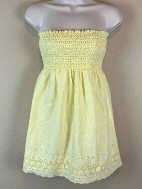 Yellow Juicy Couture Smocked Tube Top Sz: S